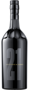 Lock Stock & Barrel Straight Rye Whiskey 21 Yr 750 ML bottle with black label.