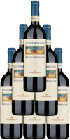 Six bottles of Tenuta Castel Giocondo Brunello di Montalcino 2017 wine, showcasing elegant labels and a luxurious Tuscan blend.