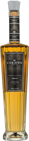Cierto Tequila Añejo 750 ML bottle with rich amber color, aged in French oak.