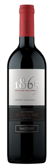1865 Cabernet Sauvignon bottle with red and black label, 2021 vintage.