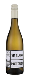Via Alpina Pinot Grigio Colli Orientali Del Friuli 2022 bottle, lively and crisp white wine.