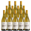Jordan Chardonnay Russian River Valley 2021 wine bottles in a set of 12, showcasing balanced flavors and elegant packaging.