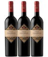 Chadwick Cabernet Sauvignon 2021, three bottles, elegant design, premium red wine.