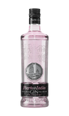 Puerto De Indias Strawberry Flavored Gin Sevillan Premium 750ml bottle with pink hue.