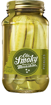 Ole Smoky Pickles Moonshine 750ml jar with label displaying brand and flavor.