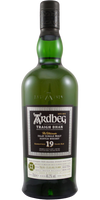 Ardbeg Single Malt Scotch Traigh Bhan 19 Year bottle with green glass and distinctive label.
