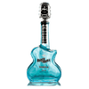 Rock N Roll Double Distilled 100% Blue Weber Agave Silver Tequila in guitar-shaped bottle.