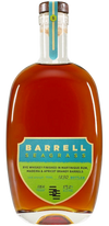 Barrell Rye Whiskey Seagrass Cask Strength 750 ML bottle with vibrant label detailing finish in Martinique Rhum, apricot brandy, and Madeira barrels.