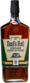 Dads Hat Straight Pennsylvania Rye Whiskey bottle, 750ml, with rich amber color and bold, spicy flavors.