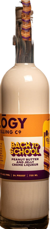 Ology Back to School PB&J Cream Liqueur 750 ML bottle with peanut butter and jelly flavor.