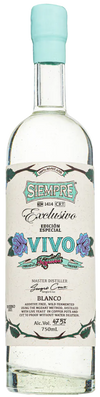 Siempre Vivo High Proof Blanco 750 ML bottle, distilled with ancient Hispanic-Peruvian methods, 95 proof, 47.5% ABV.