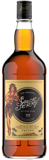 Sailor Jerry Spiced Navy Rum 1L bottle with vanilla and cinnamon flavor notes.