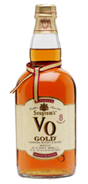 Seagrams 8 Year Old VO Gold Canadian Whisky bottle, 750 ML, golden amber color.