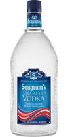 Seagrams Extra Smooth Vodka 750 ML bottle with blue label.