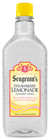 Seagrams Strawberry Lemonade Flavored Vodka 1.75 L bottle with natural strawberry and hibiscus essence.