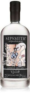 Sipsmith London Dry Gin VJOP 750ml bottle with juniper and swan illustration.