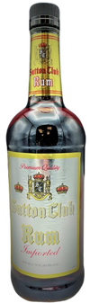 Sutton Club Dark Rum 1L bottle, aged in charred oak barrels, rich flavor notes.