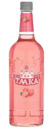 Taaka Pink Lemonade flavored vodka bottle, 1L, smooth and clean taste.