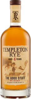 Templeton The Good Stuff 4 Year Old Rye Whiskey 750 ML bottle.