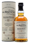 The Balvenie 12 Years Old Doublewood Single Malt Scotch Whisky 750 ML bottle and box.