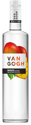 Van Gogh Mango Vodka bottle with vibrant mango illustration, 1 L.