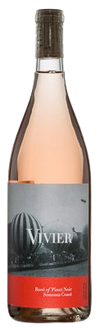 Vivier Rose of Pinot Noir wine bottle, 750 ML, Sonoma County.