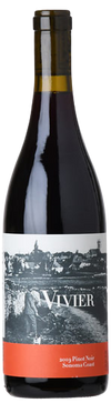 Bottle of Vivier Sonoma Coast Pinot Noir 2020 750 ML California red wine