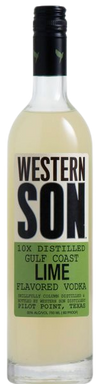 Western Son Gulf Coast Lime Flavored Vodka 1L bottle with fresh lime flavor.