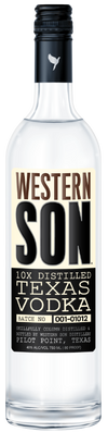 Western Son10X Distilled Texas Vodka 750 ML bottle featuring a sleek design.