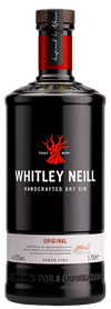 Whitley Neill Original Handcrafted Dry Gin 1.75 L bottle, featuring exotic botanicals and English heritage.