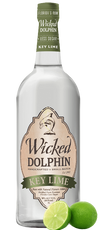 Wicked Dolphin Key Lime Rum 1 L bottle with fresh limes, handcrafted in Florida.