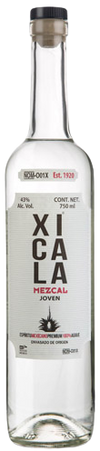 Xicala Joven Mezcal 750 ML bottle with label.