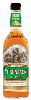Yukon Jack Apple Whiskey 750 ML bottle with green and white label.