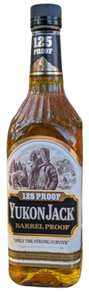 Yukon Jack Barrel Whiskey 125 proof 750ml bottle with bold cinnamon flavor.