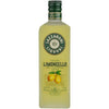 Lazzaroni Limoncello 750 ML bottle with green cap and lemon illustrations.