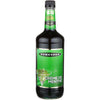 Dekuyper Creme De Menthe Green 750ml bottle with fresh mint and lime design.
