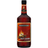 Dekuyper Cinnamon Schnapps Hot Damn! 1L bottle with fiery cinnamon label design.