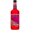 Dekuyper Sour Raspberry Schnapps bottle, 750ml, with raspberry flavor burst.
