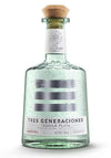 Tres Generaciones Tequila Plata 80 750 ML silver tequila bottle with citrus and agave accents